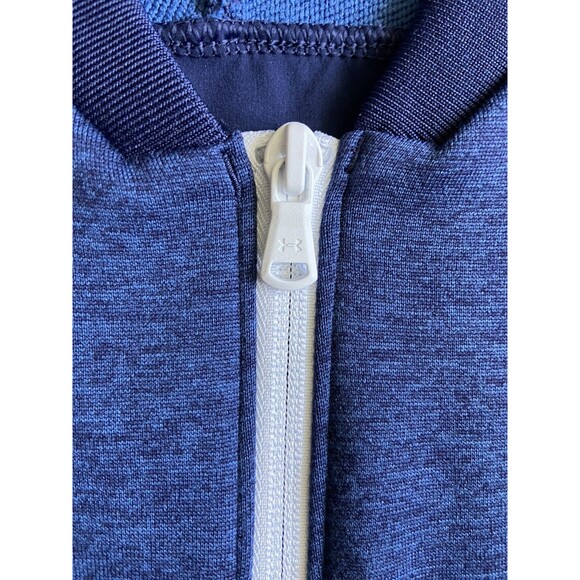 Under Armour Women Qualifier Hybrid Warm Up Jacket Size XS Blue Cold Gear Zip Up - Picture 8 of 15